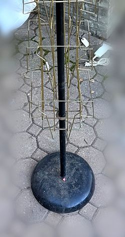 Gold Wire Rotating Greeting Card / Postcard Spinner Rack (floor)