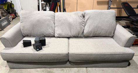 light grey couch 75.00 OBO