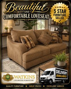 🛋️ Beautiful & Comfortable Brown Loveseat – Clean & Ready for Your Home! 🛋️