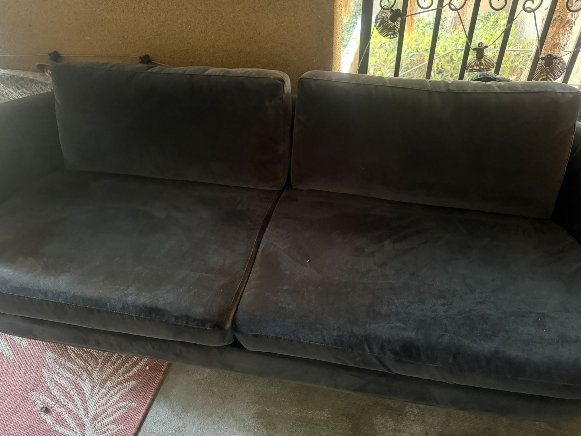 Velvet Sofa – Good Condition