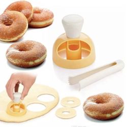Donut Cake Mould with Dipping Plier DIY Doughnut Cutter Biscuit Stamp Mould US