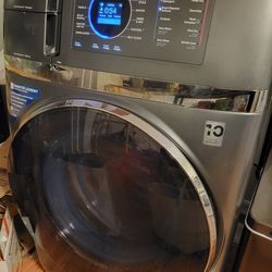 GE Profile- UltraFast 4.8 Cu.Ft. High-Efficiency Smart Front Load Washer and Electric Dryer Combo with Ventless Heat Pump-Carbon Graphite