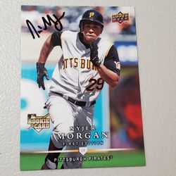 2008 Upper Deck First Edition Baseball #280 - Nyjer Morgan (RC)- PITTSBURGH PIRATES- Autographed 