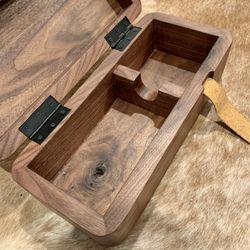 Whiskey/wine Gift Box, Solid Walnut