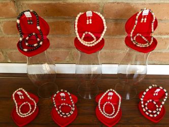 Natural freshwater pearls.