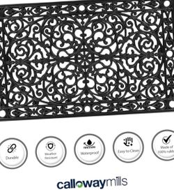 New Other Calloway Mills 3' x 6' Gatsby Rubber Doormat, Black