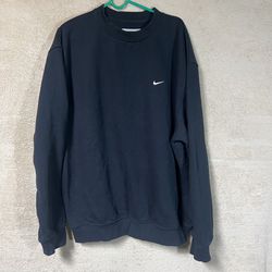 Vintage Y2K Nike Crewneck Pullover Sweater Mens Large Black