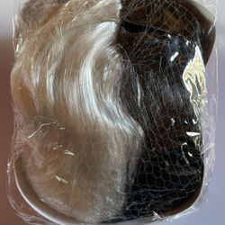 Costume Wig Cruella Black White 