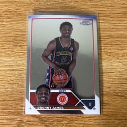 2023 Topps Chrome Bronny James Silver