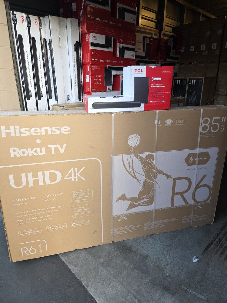 Hisense 85 INCH 4k Smat Tv With Warranty And Free Soundbar
