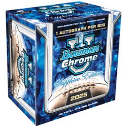 IN HAND SEALED 2025 Bowman University Chrome Football Sapphire Edition-Hobby Box