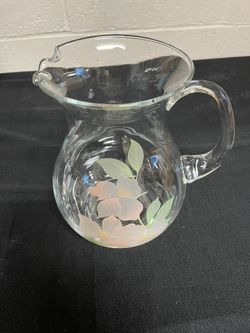 5 Piece Glass Cup And Pitcher Set