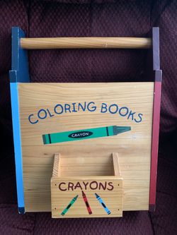 Coloring book and crayon carrier