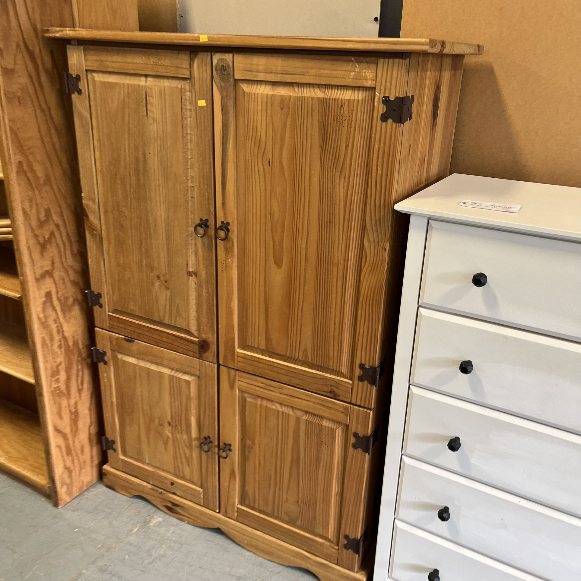 Rustic Cabin Style Wood Armoire Or Tv Cabinet (in Store)