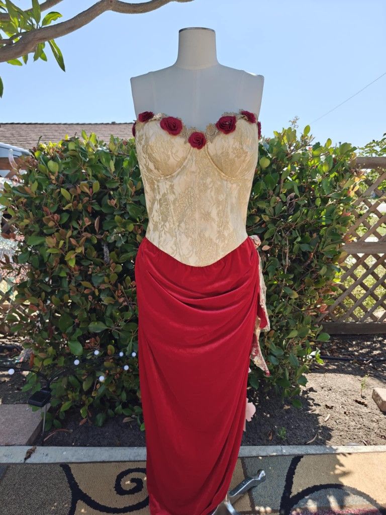 Beautiful Curve & Plus Wild Rosa in Spain Corset Dress