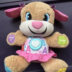 Fisher-Price Baby & Toddler Toy Laugh & Learn Smart Stages Puppy Musical Plush with Lights & Phrases for Infants Ages 6+ Months