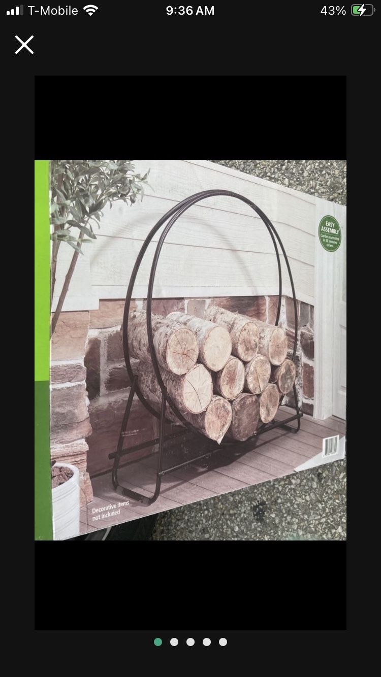 New Firewood Log Storage Rack