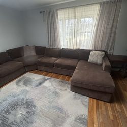 8 piece Brown sofa