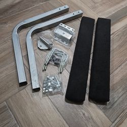 Boat Trailer Guides 2 Foot Bunk Boards Kit - 24 Inch Carpeted Guide On Tilting Side Bunks for High Beam, Box or C-Channel Trailers with Mounting Frame