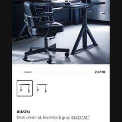 IKEA IDÅSEN  Desk Sit/stand Control - Black/dark Gray