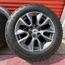 20s Chevy Rst Silverado On All Terrain Tires Rims Rines Wheels Oem 6lug 