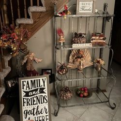 Gray Aluminum/ w Glass Shelves Display Unit-$75