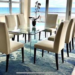 Glass Dining Table and Chairs 