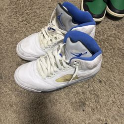 Jordan 5’s White And Blue 