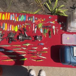Fishing tackle , including , reels, lures, soft plastics, and terminal tackle 