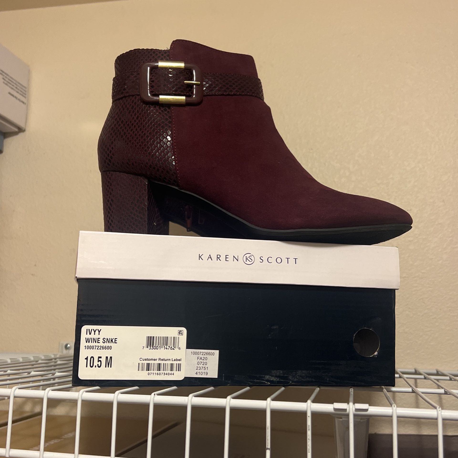 Burgundy Boots, Size-10.5, $20