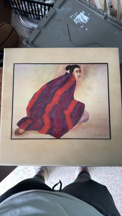 Vintage R.C. Gorman “Woman Kneeling” 12x12 Ceramic Art Tile