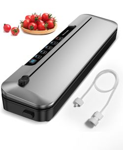 Brandnew Vacuum Sealer Machine 75Kpa Precision Suction Power 6-in-1 Food Sealer with Digital Timer, Dry & Moist Food Modes, Compact Design with 10 Vac
