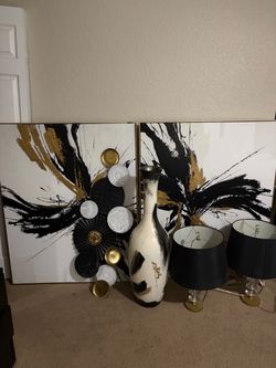 Gold and Black Decor