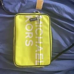 Brand New (Never Used) Authentic Bright lime green Michael Kors crossbody