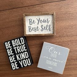 Wooden Art Decor (set of 3)