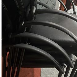 4 Black Office Chairs 