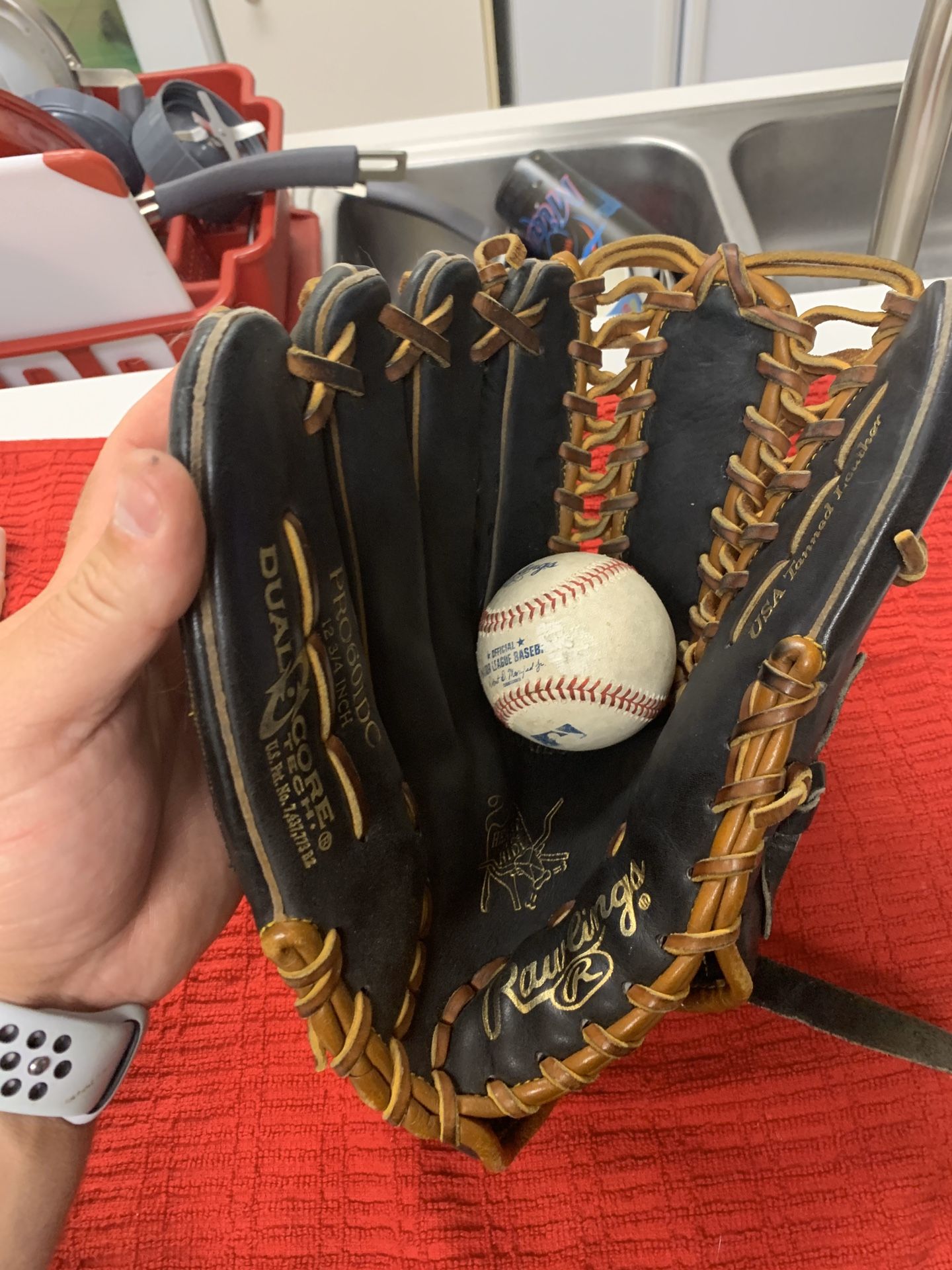 12 3/4” LHT Rawlings Heart of the Hide Dual Core OF Baseball Glove