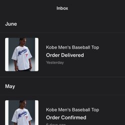 Nike “Kobe Bryant Baseball Jersey”