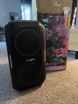 W-KING T9 Pro Party Speaker – 270W Peak Bluetooth, Bass Boost, LED Lights – New