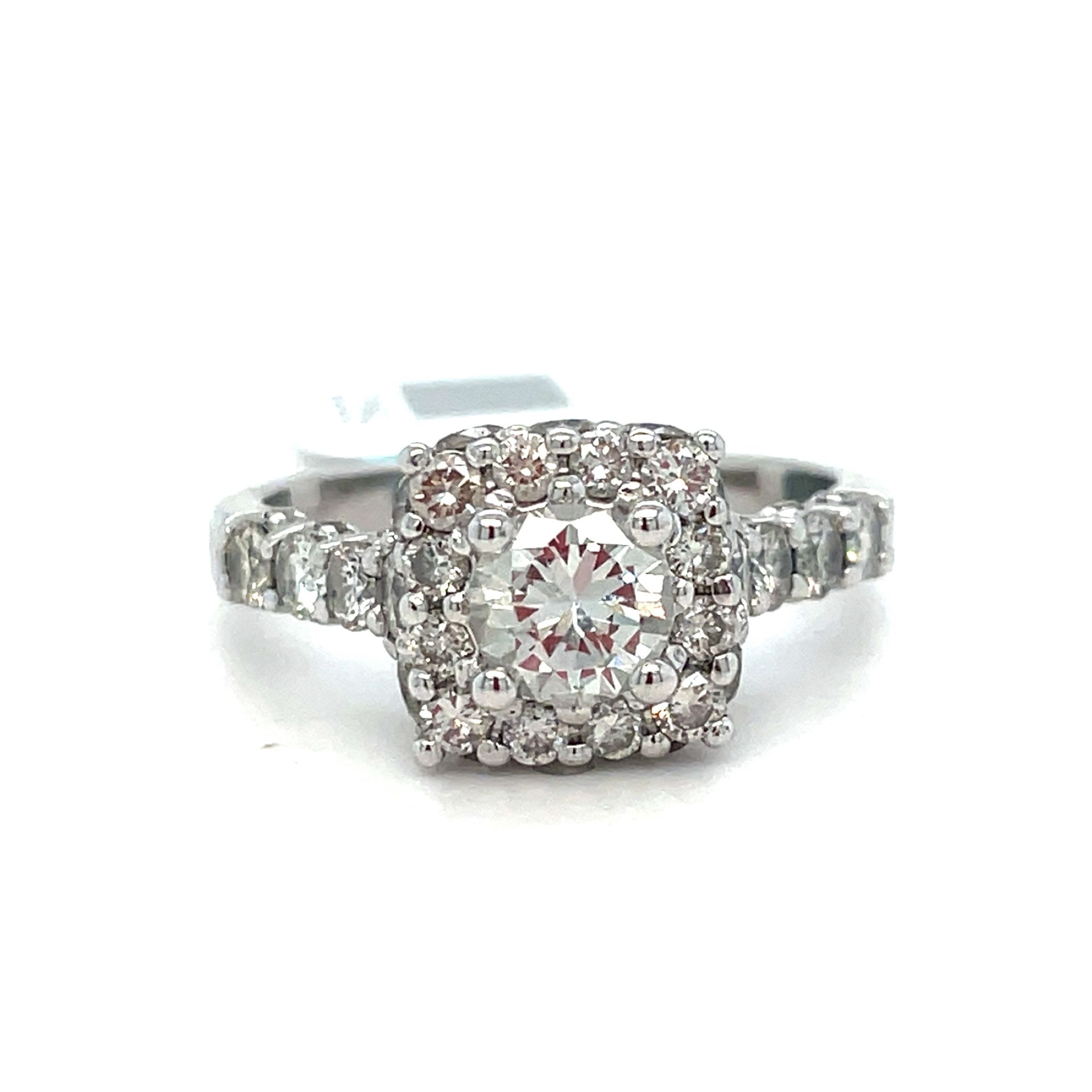 14Kt White Gold Diamond Ring 5.88g Size 10 I-2059