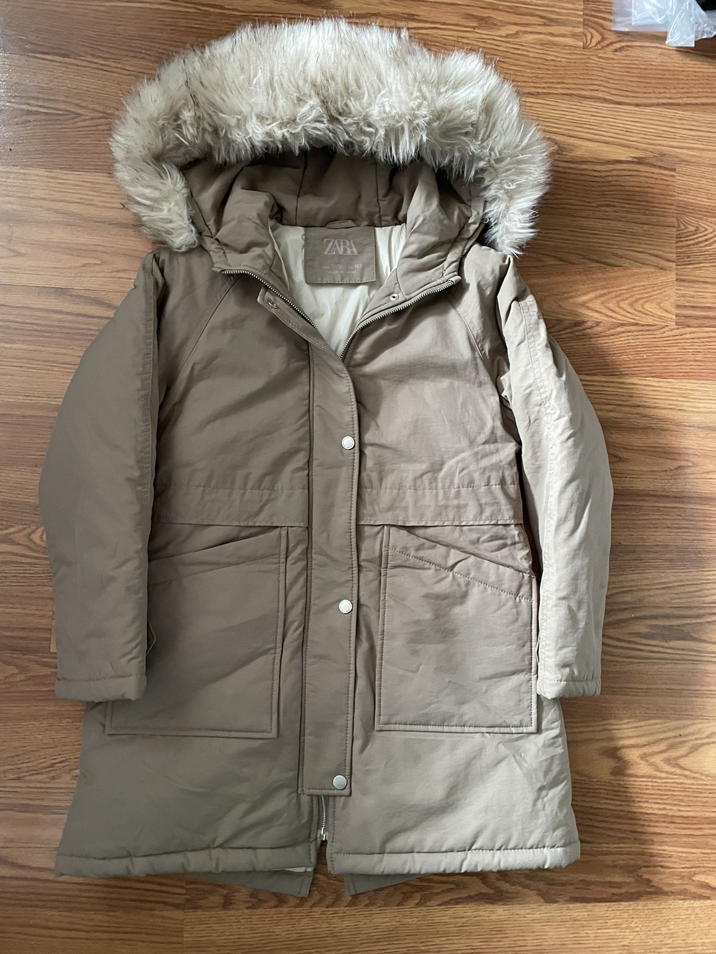Zara Warm Jacket. Used Once Only. WaterProof Size 11-12