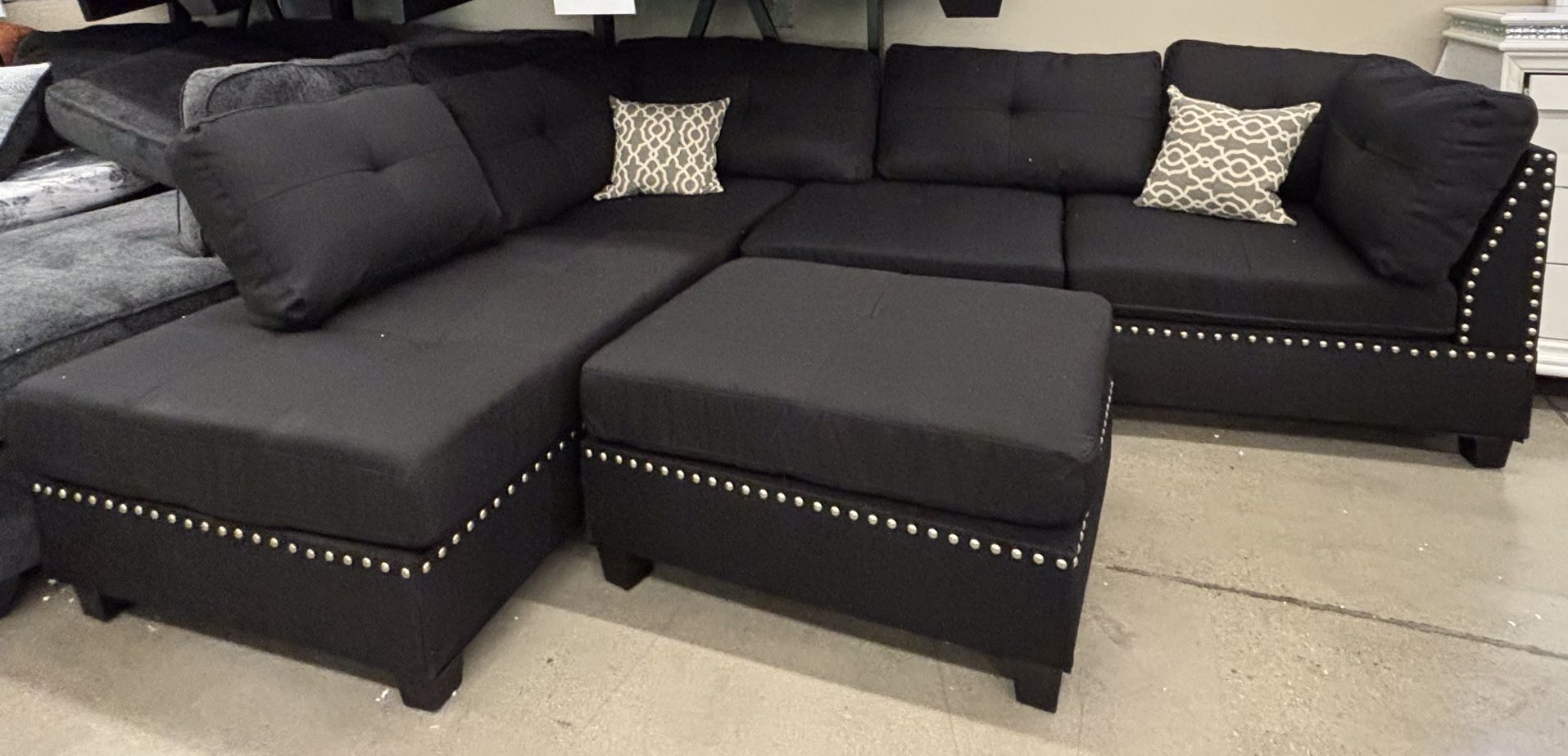 Beautiful Sectional With Ottoman