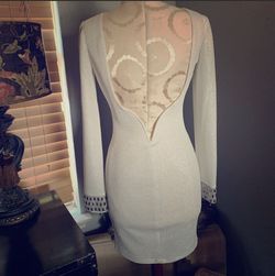 Open back white dress