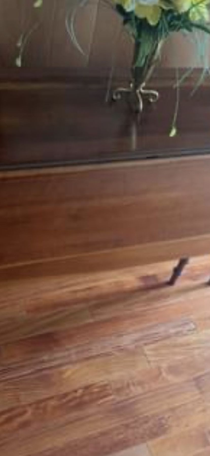 Antique Cherry Wood Drop Leaf Hallway Foyer Table, Kitchen Island