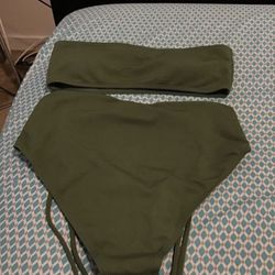 Two piece bikini high wasted