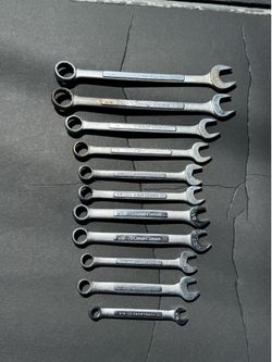 Vintage Craftsman USA Raised Panel Combination Wrench Set/Lot – 11 Pieces