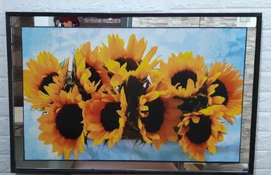 Framed Sunflower Wall Art Print