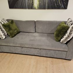 Thomasville Marion Fabric Convertable Sofa - Grey