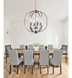  20'' Globe Brushed Nickel Chandelier