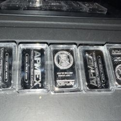 One Ounce Silver Bars 